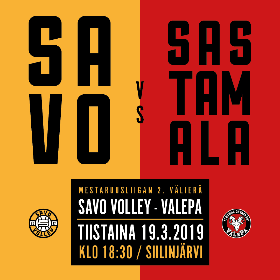 Savo Volleyn vastustaja Mestaruusliigan välieräsarjassa on  VaLePa.