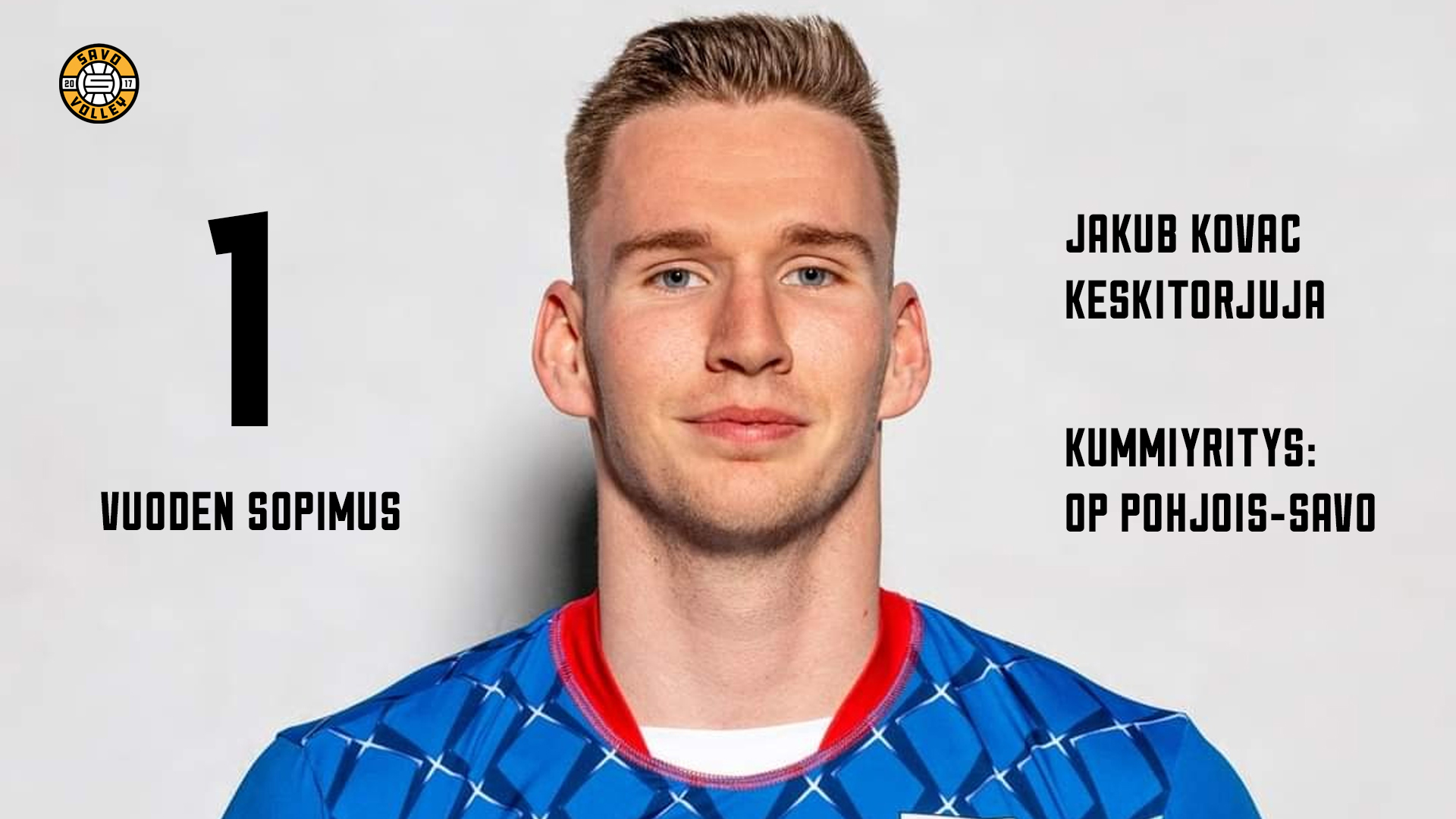 Jakub Kovac täydentää Savo Volleyn keskipelaajaosaston